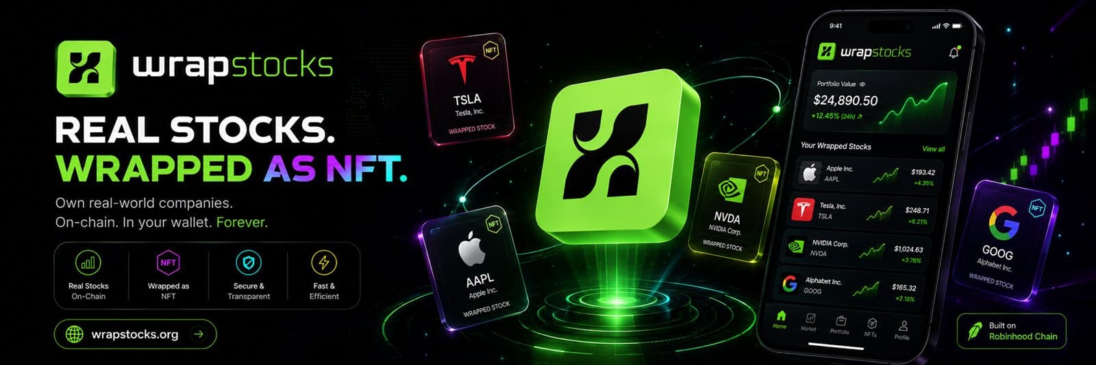 Wrapstocks — real stocks, wrapped as NFT